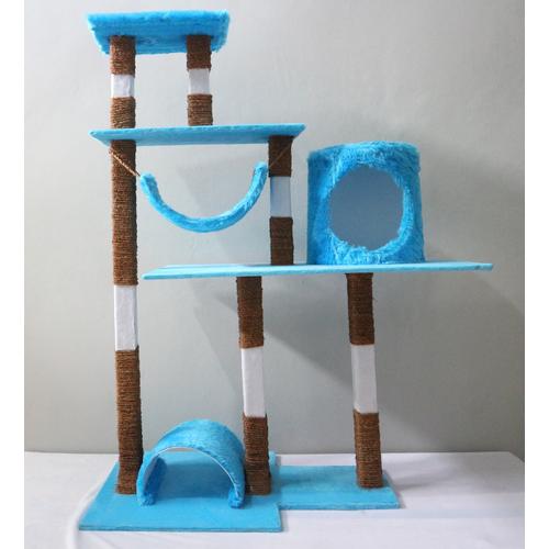 Foto Produk Cat Condo/Cat Tree/Garukan Kucing/Mainan Kucing/Cat Scratching Model2 - Biru dari Ogistica Cat Condo
