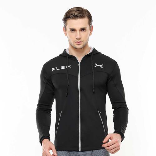 Foto Produk FLEXZONE Jaket - Black - for Gym Running Jogging Sport FJS-002HT - S dari FLEXZONE