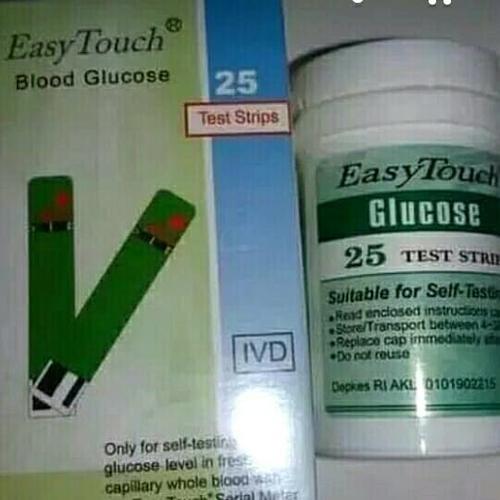 Foto Produk Easy touch strip gula darah/ glucosa isi 25 strip/box . dari AJ medical