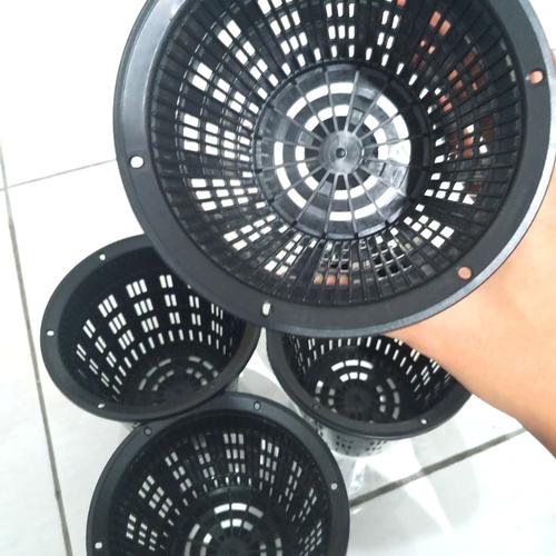 Foto Produk Size 14cm Netpot Meshpot Pot Jaring Anggek Kaktus Sukulen Hidroponik dari Biji Benih