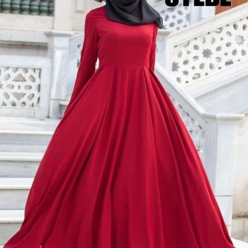 Jual Maxi dress lebar merah XL - Kota 