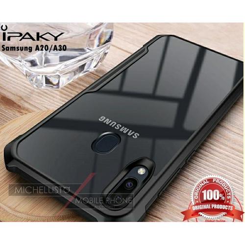 Foto Produk Case Samsung A20 A30 2019 Armor Bumper Transparent Clear Original iPak - Hitam dari Michellisto