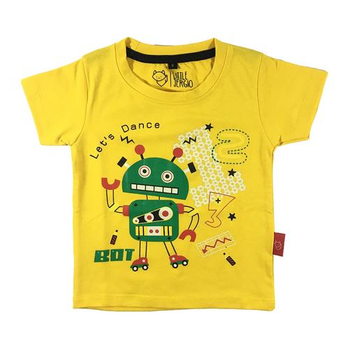 Foto Produk Koas Anak - Anak Motif Robot Warna Kuning L008 by Little Jergio - Small dari Little Jergio