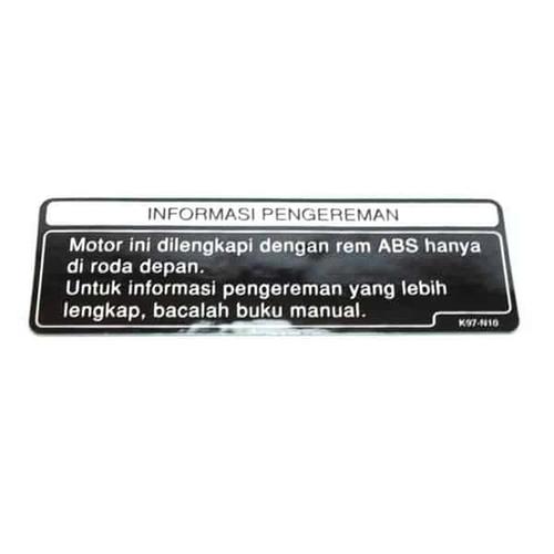 Gambar Label 1CH ABS Information - PCX 150 K97 87514K97N10 dari Honda Cengkareng Kota Tangerang Tokopedia