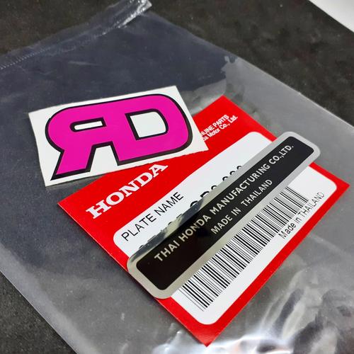 Foto Produk Sticker Label Plate Name Original Honda Thailand Genuine Parts dari RD Matic Shop