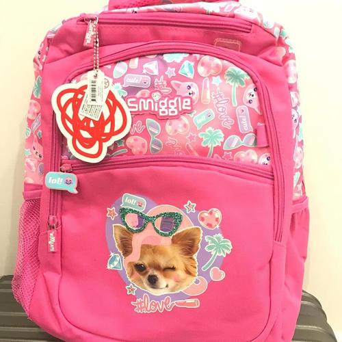 pink knapsack