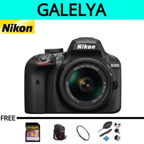 Foto Produk KAMERA DSLR NIKON D3400 / D 3400 KIT AF-P 18-55mm VR / NIKON D3400 dari galelya