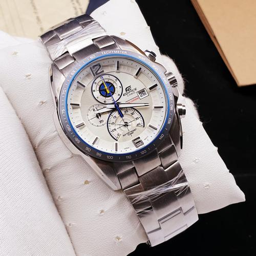 Jual Jam Tangan Pria Casio EDIFICE EFR-528 WHITE Dial SILVER Steel - Kota  Surabaya - Oniomania | Tokopedia