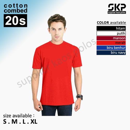 Foto Produk Kaos Polos Lengan Pendek Combed 20s dari Supplier Kaos Polos