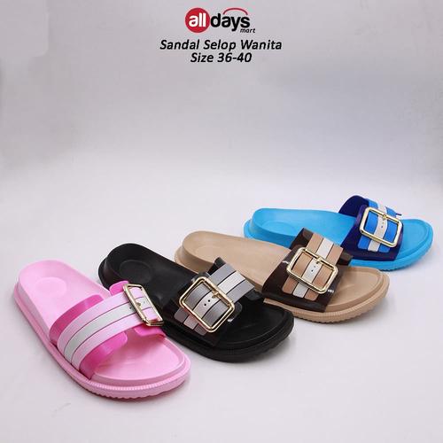 Foto Produk Porto Sandal Selop Casual Wanita 3021L Size 36-40 - Merah Muda, 36 dari Alldays Mart