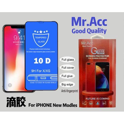 Foto Produk TEMPERED GLASS FULL LEM 10D FOR IPHONE X IPHONE 10 BLACK ONLY dari BenuaCell