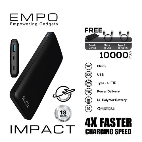 Foto Produk EMPO Impact Power Bank 10000mAh Quick Charge 3.0 + Power Delivery FS dari EMPO