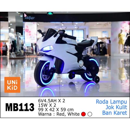 Foto Produk Mainan Anak Motor Aki Ducatti Unikid MB-113 Ban Karet dari BRECHT.ID