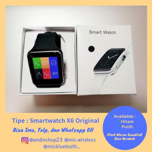 Jual Smartwatch X6 Original Like Apple Watch - Hitam - Jakarta Pusat - Mic  Bluetooth | Tokopedia
