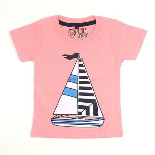 Foto Produk Kaos Balita Pink | L044 Sail Boat Tee by LIttle Jergio - Small dari Little Jergio