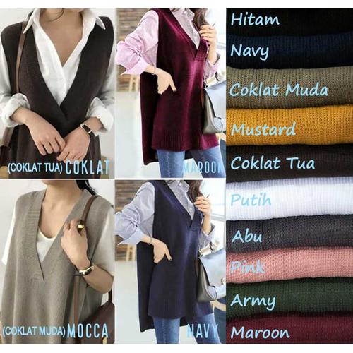 Foto Produk Outer Yuriko Vest Jumbo Baju Atasan Wanita - Army dari Paphika