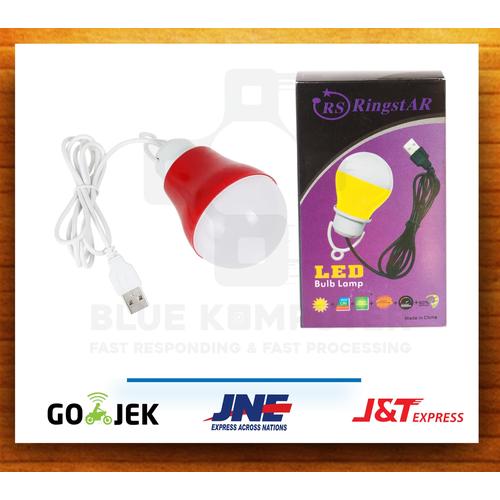 Foto Produk Lampu LED USB + Kabel 1,5meter / Lampu Bohlam LED 5 watt + Kabel USB dari bluekomputer