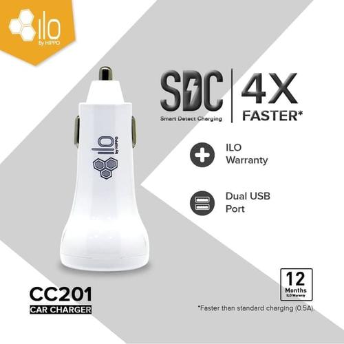 Foto Produk Hippo Car Charger Ilo CC201 2 Ports USB Simple Pack dari Hippo Official Store