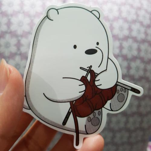 Jual Sticker Decal Waterproof We Bare Bears ICE BEAR WI103 (Koper ...