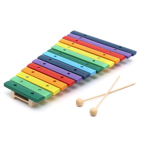 Jual NEW 15 Tone Colorful Wooden Glockenspiel Xylophone Educational