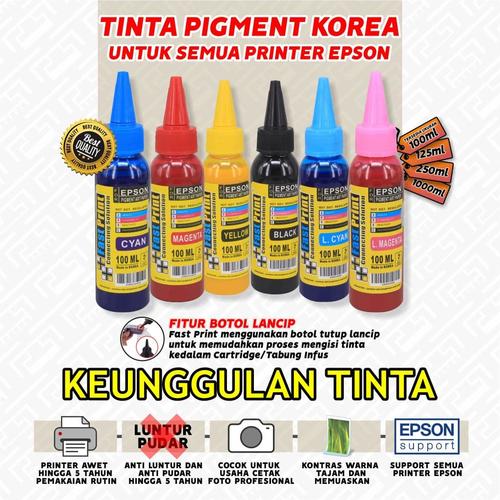 Foto Produk Fast Print Pigment Art Paper Korea Epson - Black - 100 ML dari Fast Print Jakarta