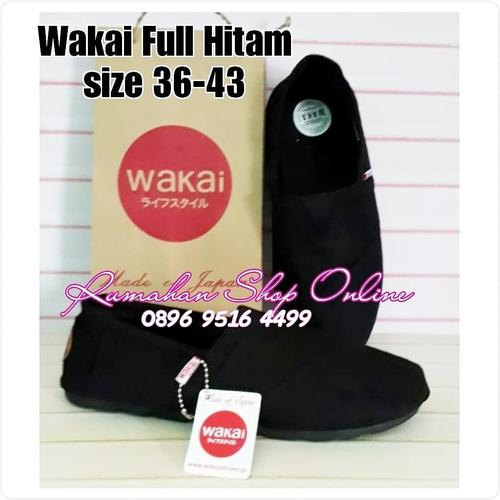 Foto Produk Sepatu slip on Wakai / Wakai full Hitam / Wakai Full black dari Rumahan Shop Online