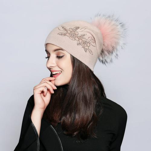 Jual Women Casual Warm Wool Knitted Hat 