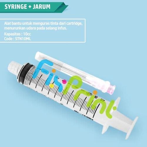 Foto Produk Spuit 10cc Syringe 10cc Suntikan Tinta 10ml Spuid Ukuran 10ml + Jarum dari FixPrint Jakarta