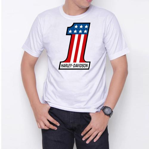 Foto Produk harley davidson W6481 Kaos Distro Custome Putih Ukuran M,L,XL dari Case Republica