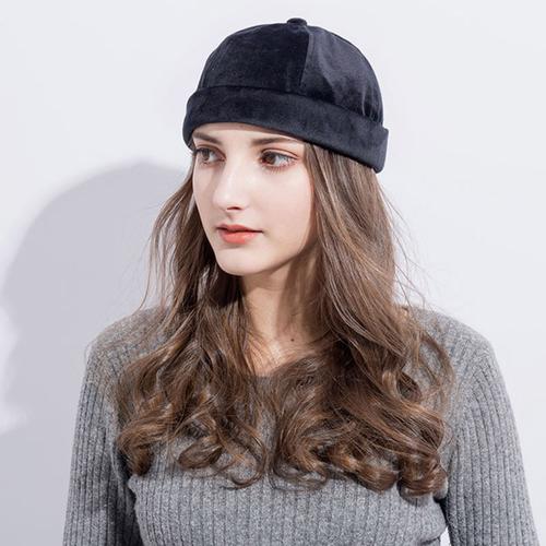Jual Unisex Warm Velvet Brimless Hats 