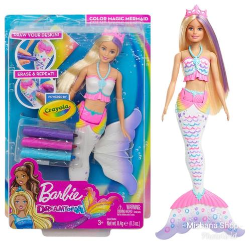 Foto Produk Boneka Barbie Mattel Dreamtopia Color Magic Mermaid Crayola Duyung dari Mishana Shop