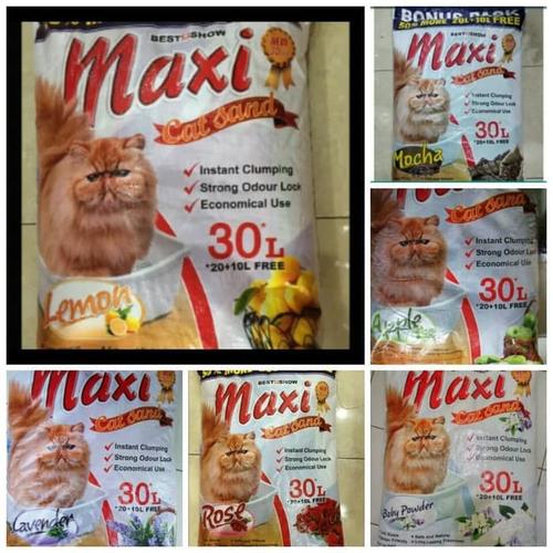 Foto Produk PASIR GUMPAL WANGI MAXI CATSAND 30LT-PASIR KUCING GUMPAL dari Beby Cats Shop