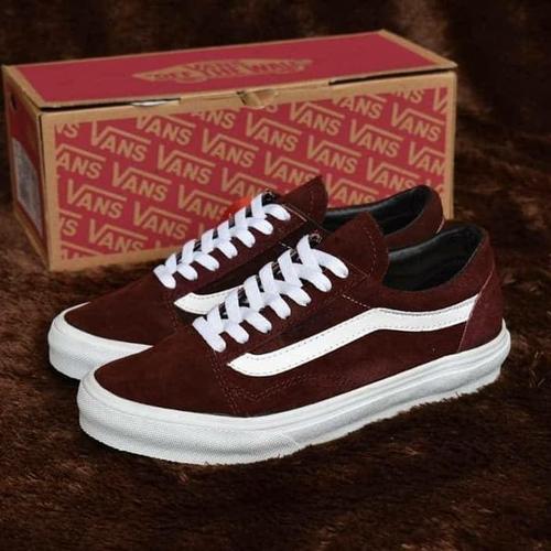 vans old skool maroon white