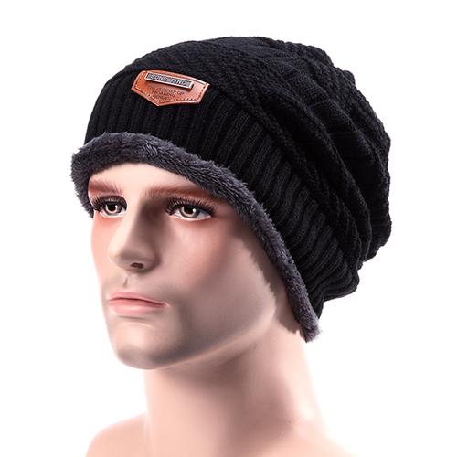 Jual Men Male Knitted Slouch Beanie Hat 
