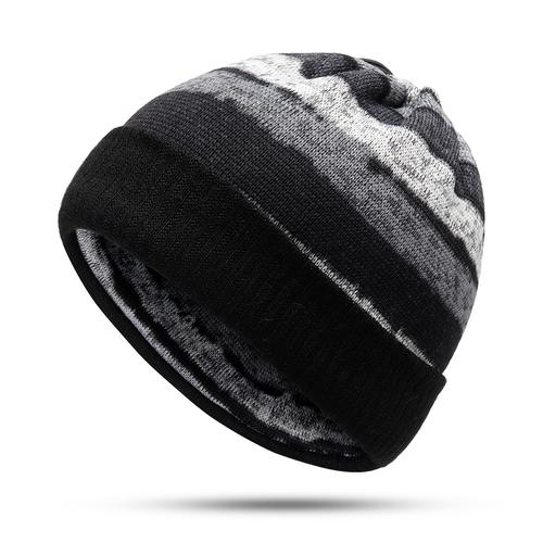Adjustable Print Cotton Beanie Hat Neck 