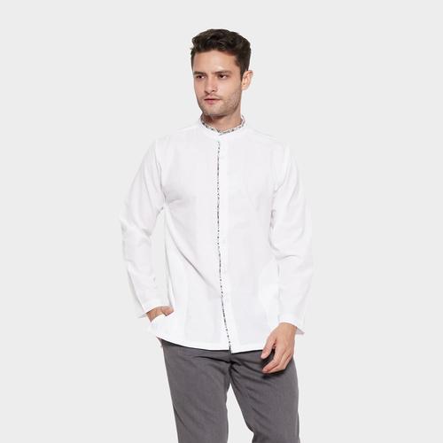 Gambar YEGE Long Sleeve Henley Shirt 6002 - Putih, M dari YEGE Jakarta Utara Tokopedia