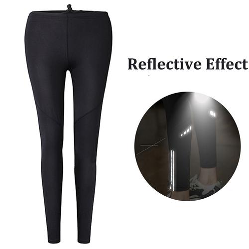 Women Fitness Reflective Running Pants 