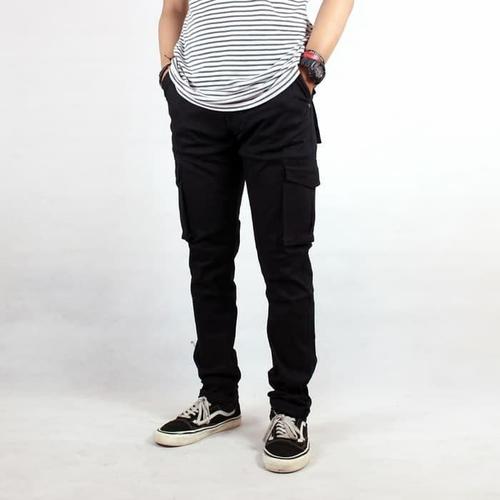 Celana Cargo panjang slimfit Premium 