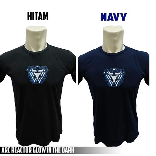 Gambar Kaos Tony stark Kaos arc reactor iron man Kaos Glow In The Dark dari unicloth kingdom_NEW undefined Tokopedia