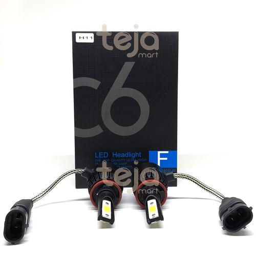 Foto Produk Lampu Utama LED Headlight Mobil COB C6 H11 Chips 36W - 3800Lm Hi/Lo TG dari TejaMart