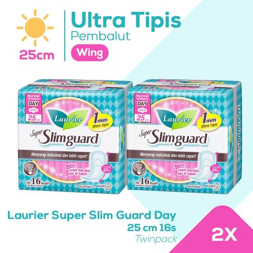 Foto Produk LAURIER Super Slimguard Day 25cm 16s 2pc dari KAO Official Store