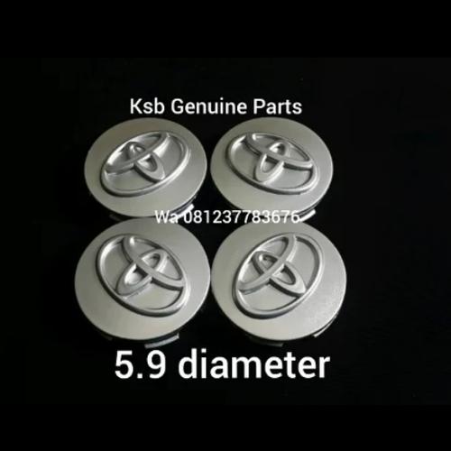 Foto Produk Dop Velg Tutup Center As Roda Avanza Rush Veloz Silver Toyota Asli dari KSB Genuine Parts