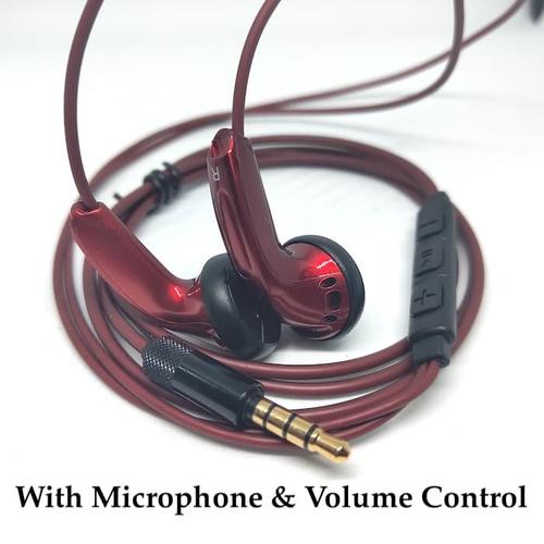 Foto Produk Blue And Red Custom Bass Earphone With Crystal Sound Sennheiser MX500 - Merah dari Onebest Choice