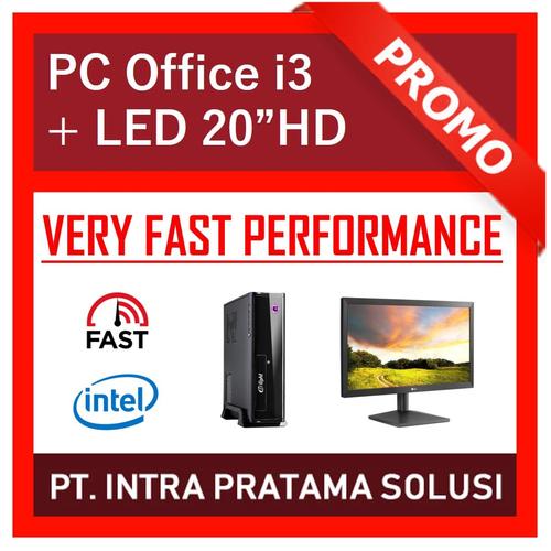 Foto Produk PC Rakitan Core i3 Lengkap (Siap Pakai, untuk Office / Admin) - 20" dari PT. Intra Pratama Solusi