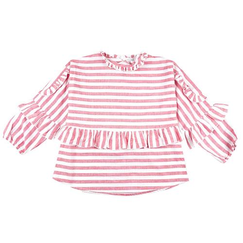 Foto Produk KIDS ICON - Blouse Anak Perempuan CURLY Frill & Stripe - LYB00400190 - 4-5 tahun dari Kids Icon