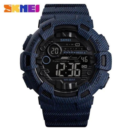 Foto Produk Jam Tangan Pria / SKMEI 1472 DENIM SERIES LED Digital Double Time - DENIM BIRU dari SKMEI MURAH & ORIGINAL