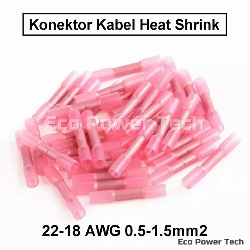 Foto Produk Konektor Penyambung kabel bakar heat shrink 0.5-1.5mm 22-18 AWG Red dari Eco Power Tech