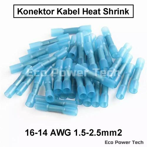 Foto Produk Konektor Penyambung kabel bakar heat shrink 1.5-2.5mm 16-14 AWG Blue dari Eco Power Tech