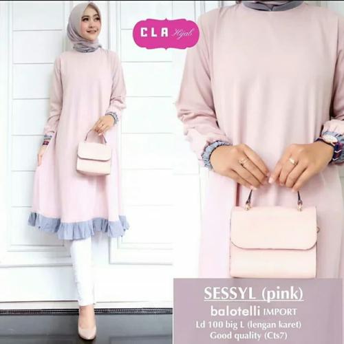 Foto Produk Baju Pakaian Busana Muslim Atasan Wanita Tunik SESSYL Terbaru Murah dari Zy's Distro