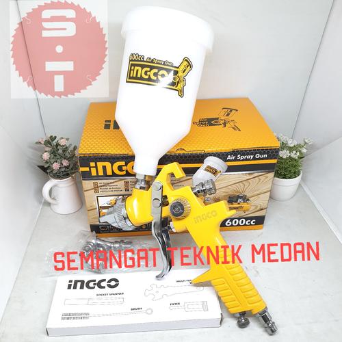 Gambar INGCO SPRAY GUN HVLP SEMPROTAN ANGIN CAT INGCO TABUNG ATAS 600cc HVLP dari Semangat Teknik undefined Tokopedia